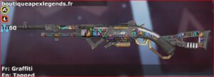 Skin Rare Graffiti en français ou Tagged en anglais pour l'arme 30-30 du jeu vidéo apex legends