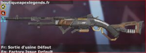 Skin Rare Sortie d'usine Défaut en français ou Factory Issue Default en anglais pour l'arme 30-30 du jeu vidéo apex legends