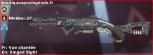 Skin Rare Vue chantée en français ou Singed Sight en anglais pour l'arme 30-30 du jeu vidéo apex legends