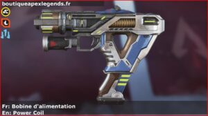 Skin Légendaire Bobine d'alimentation en français ou Power Coil en anglais pour l'arme Alternator du jeu vidéo apex legends