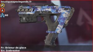 Skin Rare Briseur de glace en français ou Icebreaker en anglais pour l'arme Alternator du jeu vidéo apex legends