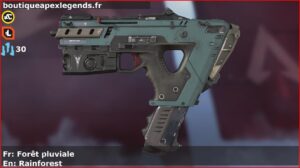 Skin Commun Forêt pluviale en français ou Rainforest en anglais pour l'arme Alternator du jeu vidéo apex legends