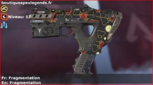 Skin Rare Fragmentation en français ou Fragmentation en anglais pour l'arme Alternator du jeu vidéo apex legends