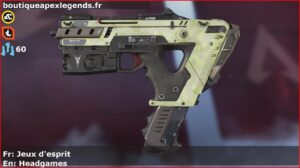 Skin Rare Jeux d'esprit en français ou Headgames en anglais pour l'arme Alternator du jeu vidéo apex legends