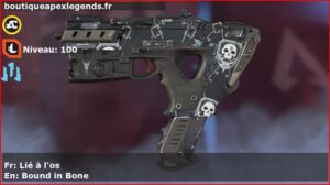 Skin Rare Lié à l'os en français ou Bound in Bone en anglais pour l'arme Alternator du jeu vidéo apex legends