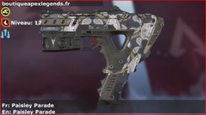 Skin Rare Paisley Parade en français ou Paisley Parade en anglais pour l'arme Alternator du jeu vidéo apex legends