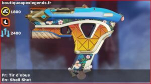 Skin Légendaire Tir d'obus en français ou Shell Shot en anglais pour l'arme Alternator du jeu vidéo apex legends