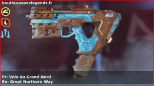 Skin Épique Voie du Grand Nord en français ou Great Northern Way en anglais pour l'arme Alternator du jeu vidéo apex legends