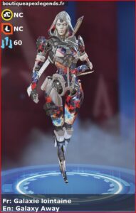 skin pour ash: Galaxie lointaine en français ou Galaxy Away en anglais , du jeu apex legends