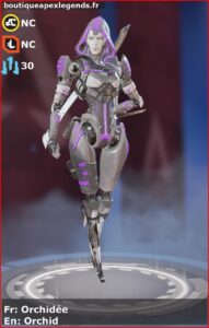 skin pour ash: Orchidée en français ou Orchid en anglais , du jeu apex legends