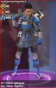 skin pour bangalore: Fibre optique en français ou Fiber Optics en anglais , du jeu apex legends