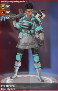 skin pour bangalore: Hydro en français ou Hydro en anglais , du jeu apex legends