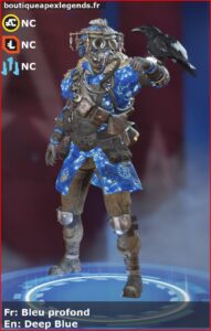 skin pour bloodhound: Bleu profond en français ou Deep Blue en anglais , du jeu apex legends