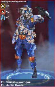 skin pour bloodhound: Chasseur arctique en français ou Arctic Hunter en anglais , du jeu apex legends