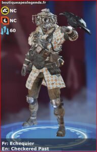 skin pour bloodhound: Echequier en français ou Checkered Past en anglais , du jeu apex legends