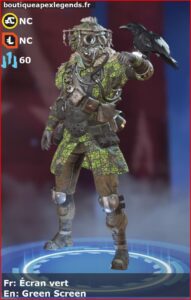 skin pour bloodhound: Écran vert en français ou Green Screen en anglais , du jeu apex legends