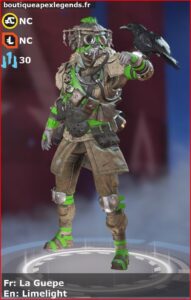 skin pour bloodhound: La Guepe en français ou Limelight en anglais , du jeu apex legends