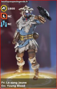 skin pour bloodhound: Le sang jeune en français ou Young Blood en anglais , du jeu apex legends