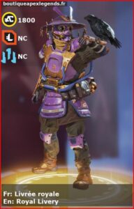 skin pour bloodhound: Livrée royale en français ou Royal Livery en anglais , du jeu apex legends