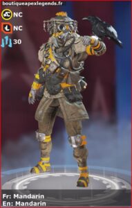 skin pour bloodhound: Mandarin en français ou Mandarin en anglais , du jeu apex legends