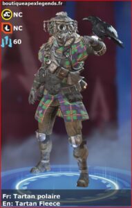 skin pour bloodhound: Tartan polaire en français ou Tartan Fleece en anglais , du jeu apex legends