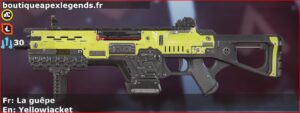 Skin Commun La guêpe en français ou Yellowjacket en anglais pour l'arme CAR du jeu vidéo apex legends