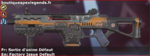 Skin Rare Sortie d'usine Défaut en français ou Factory Issue Default en anglais pour l'arme CAR du jeu vidéo apex legends