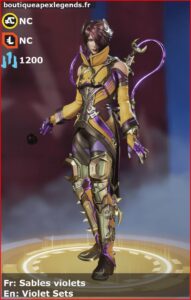 skin pour catalyst: Sables violets en français ou Violet Sets en anglais , du jeu apex legends