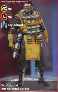 skin pour caustic: Original en français ou Original defaut en anglais , du jeu apex legends