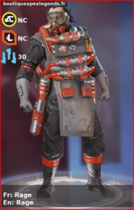 skin pour caustic: Rage en français ou Rage en anglais , du jeu apex legends