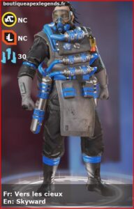 skin pour caustic: Vers les cieux en français ou Skyward en anglais , du jeu apex legends