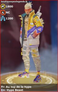 skin pour crypto: Au top de la hype en français ou Hype Beast en anglais , du jeu apex legends