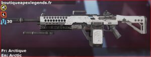 Skin Commun Arctique en français ou Arctic en anglais pour l'arme Devotion du jeu vidéo apex legends