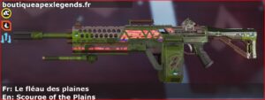 Skin Épique Le fléau des plaines en français ou Scourge of the Plains en anglais pour l'arme Devotion du jeu vidéo apex legends