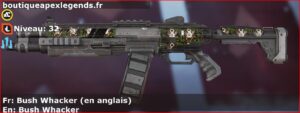 Skin Rare Bush Whacker en français ou Bush Whacker en anglais pour l'arme EVA-8 du jeu vidéo apex legends