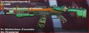 Skin Légendaire Déclencheur d'incendie en français ou Firestarter en anglais pour l'arme EVA-8 du jeu vidéo apex legends