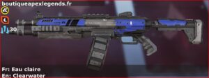 Skin Commun Eau claire en français ou Clearwater en anglais pour l'arme EVA-8 du jeu vidéo apex legends