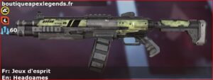 Skin Rare Jeux d'esprit en français ou Headgames en anglais pour l'arme EVA-8 du jeu vidéo apex legends