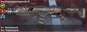 Skin Rare Patchwork en français ou Patchwork en anglais pour l'arme EVA-8 du jeu vidéo apex legends