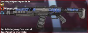 Skin Rare Pétale jusqu'au métal en français ou Petal to the Metal en anglais pour l'arme EVA-8 du jeu vidéo apex legends