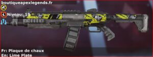 Skin Rare Plaque de chaux en français ou Lime Plate en anglais pour l'arme EVA-8 du jeu vidéo apex legends