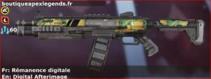 Skin Rare Rémanence digitale en français ou Digital Afterimage en anglais pour l'arme EVA-8 du jeu vidéo apex legends