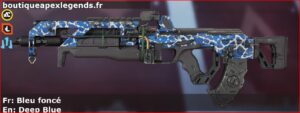 Skin Rare Bleu foncé en français ou Deep Blue en anglais pour l'arme Flatline du jeu vidéo apex legends