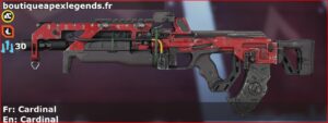 Skin Commun Cardinal en français ou Cardinal en anglais pour l'arme Flatline du jeu vidéo apex legends