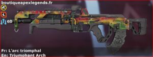 Skin Rare L'arc triomphal en français ou Triumphant Arch en anglais pour l'arme Flatline du jeu vidéo apex legends