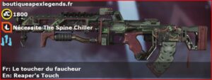 Skin Légendaire Le toucher du faucheur en français ou Reaper's Touch en anglais pour l'arme Flatline du jeu vidéo apex legends