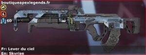 Skin Rare Lever du ciel en français ou Skyrise en anglais pour l'arme Flatline du jeu vidéo apex legends