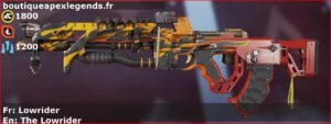 Skin Légendaire Lowrider en français ou The Lowrider en anglais pour l'arme Flatline du jeu vidéo apex legends