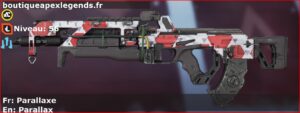 Skin Rare Parallaxe en français ou Parallax en anglais pour l'arme Flatline du jeu vidéo apex legends