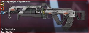 Skin Rare Stellaire en français ou Stellar en anglais pour l'arme Flatline du jeu vidéo apex legends